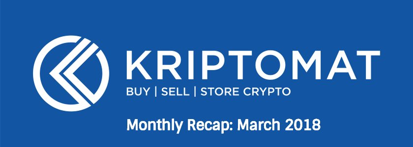 Monthly Recap: March 2018