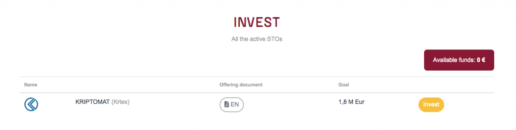 kriptomat sto investment on desico